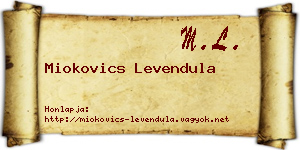 Miokovics Levendula névjegykártya